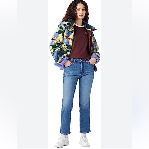 Wrangler Multi Colored Tribal Boho Southern Western Sherpa Fleece Zip Jacket NWT - Picture 8 of 16